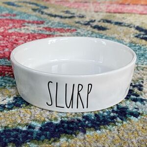 Rae Dunn SLURP Pet Bowl Small Ceramic Dog Cat Food Water Dish
